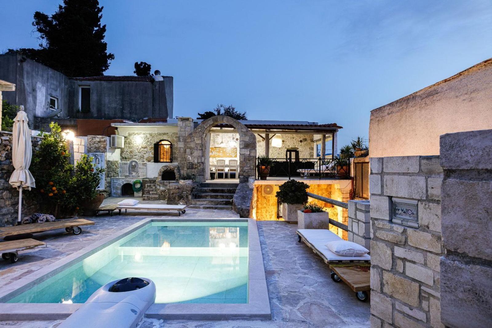 فيلا Antonia'S Stonebuilt Mansion With A Private Pool Arménoi المظهر الخارجي الصورة